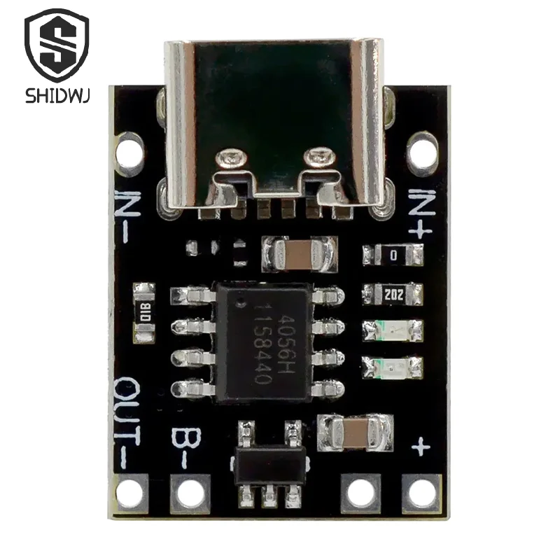 5 Stück TP4057 1A 3,7 V Lithium-Batterie-Lade- und Entladeplatine mit Schutz Typ-C USB C Li-Ionen-Akku-Ladeplatinen