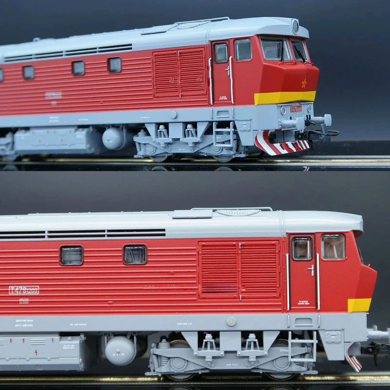 ROCO Train Model 1/87 70921 Czech CSD Fourth Generation T478 Digital Sound Internal Combustion Red Train Model