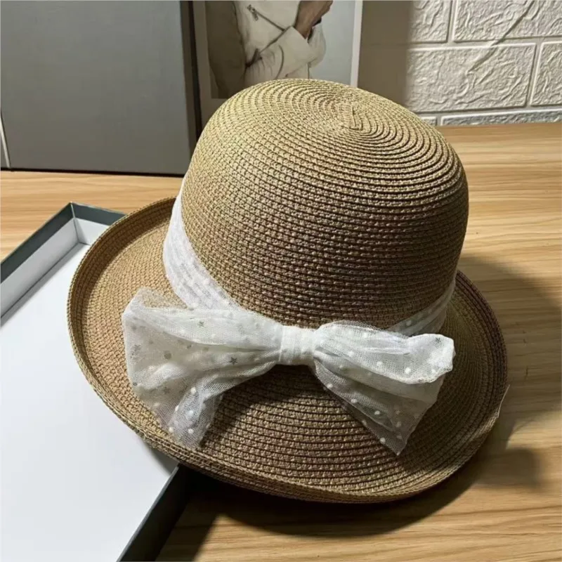 High-quality sweet bud hats women's rolled-up basin travel and shade fisherman
