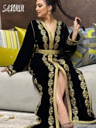 Black Casual Kaftan Appliques Evening Dresses 2025 Party A-line Bridal Dress Classic Floor-length Gown Robe De Mariée Customized