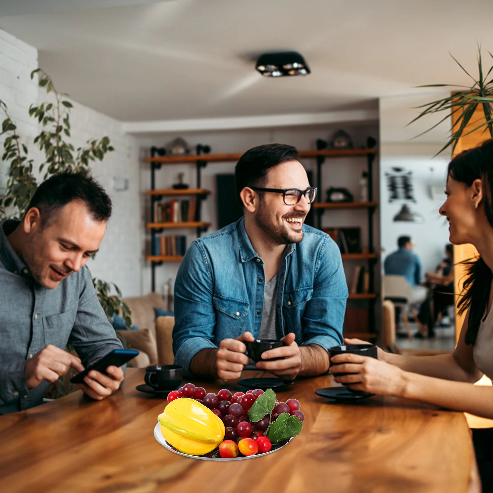 

Modern Round Dish Display Organizer Serving For Home Storage Dish Fruit Dessert Tray Banquet Food Tray Hotel Use
