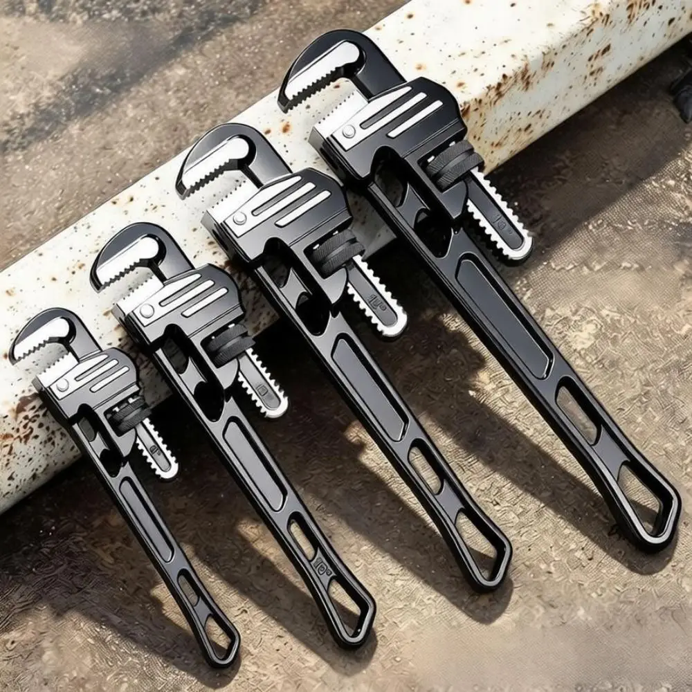 Durable Heavy Duty Pipe Wrench Adjustable Jaw Long Handle Universal Pipe Wrench Non-Slip Grip Plumbing Wrench Industrial Repair