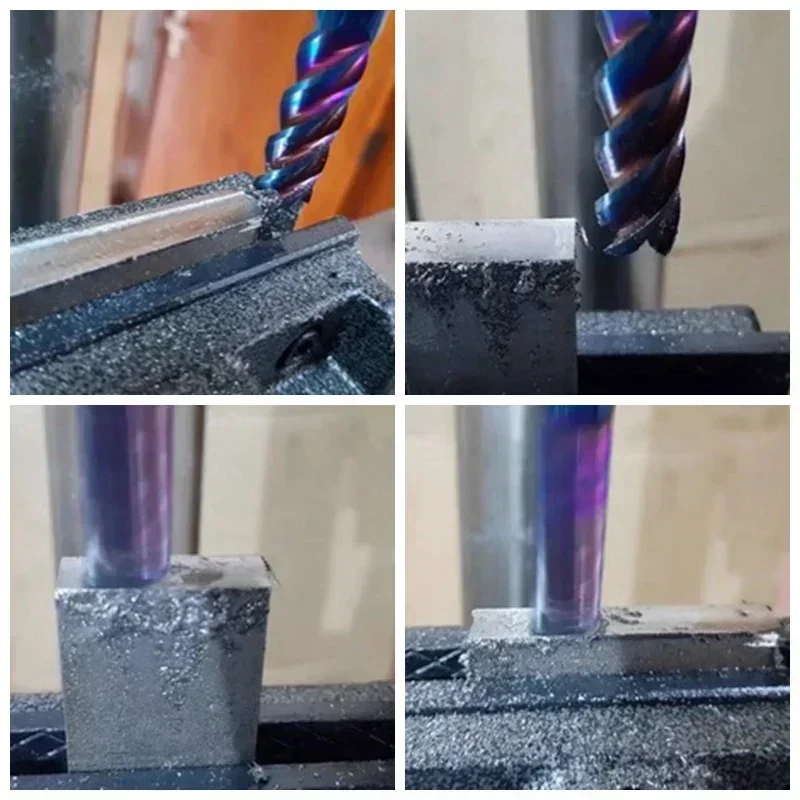 WOY 1pc HRC65 4 Flutes Carbide End Milling Cutter Tungsten Steel Endmill Square Fraise CNC Machine Drill Bit for Metal Cutting