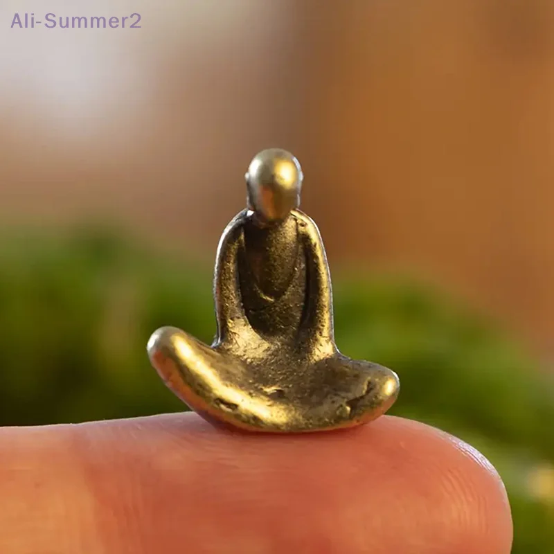 Mini Welcome Pine Miniature Figurine Copper Small Faux Tree Decor For Bonsai Tree Statues Miniature Landscape Decorations