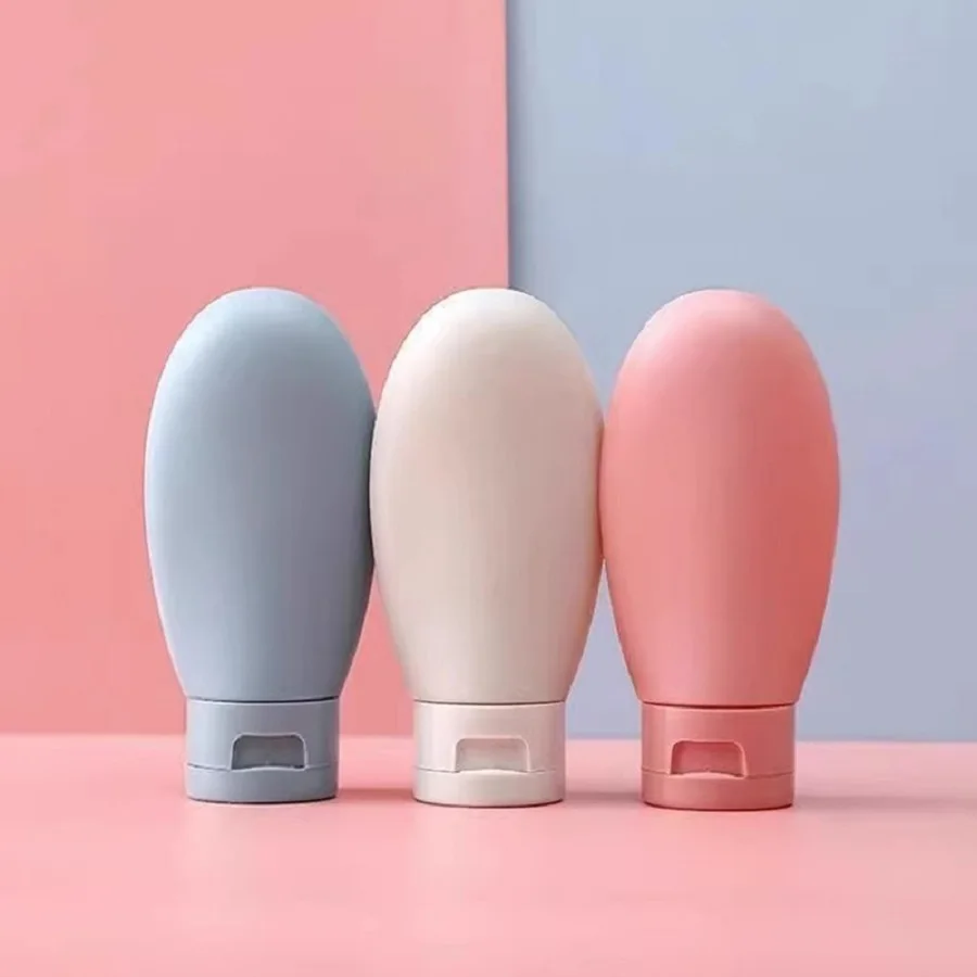 3 pz 60 ml/Stile Nordic PE PP Tubo Da Donna Bottiglia di Erogazione Portatile Hotel Shampoo Gel Doccia Da Viaggio Spremere Lozione Combo Kit