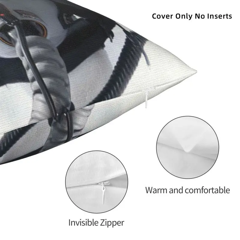Custom Fighter Pilot Helmet Pillow Case 45x45cm Modern New Warfare Luxury Cushion Cover Velvet Pillowcase image 3