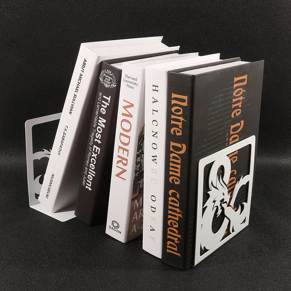 Imagem -02 - Halloween Hollow-out Metal Bookends Design Ampulheta Bookends para Casa Escritório Rolhas Decorativas Porta-livros