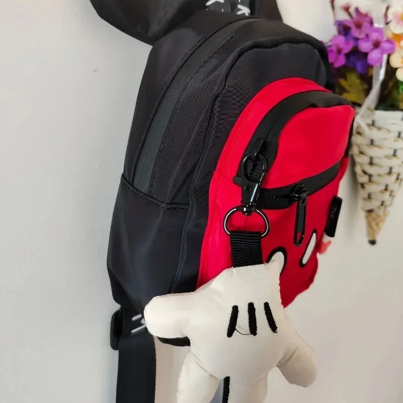 Disney Mickey New Children\'s School Bag Girls Backpack Mickey Mouse Little Hand Pendant Mini Fashion Backpack