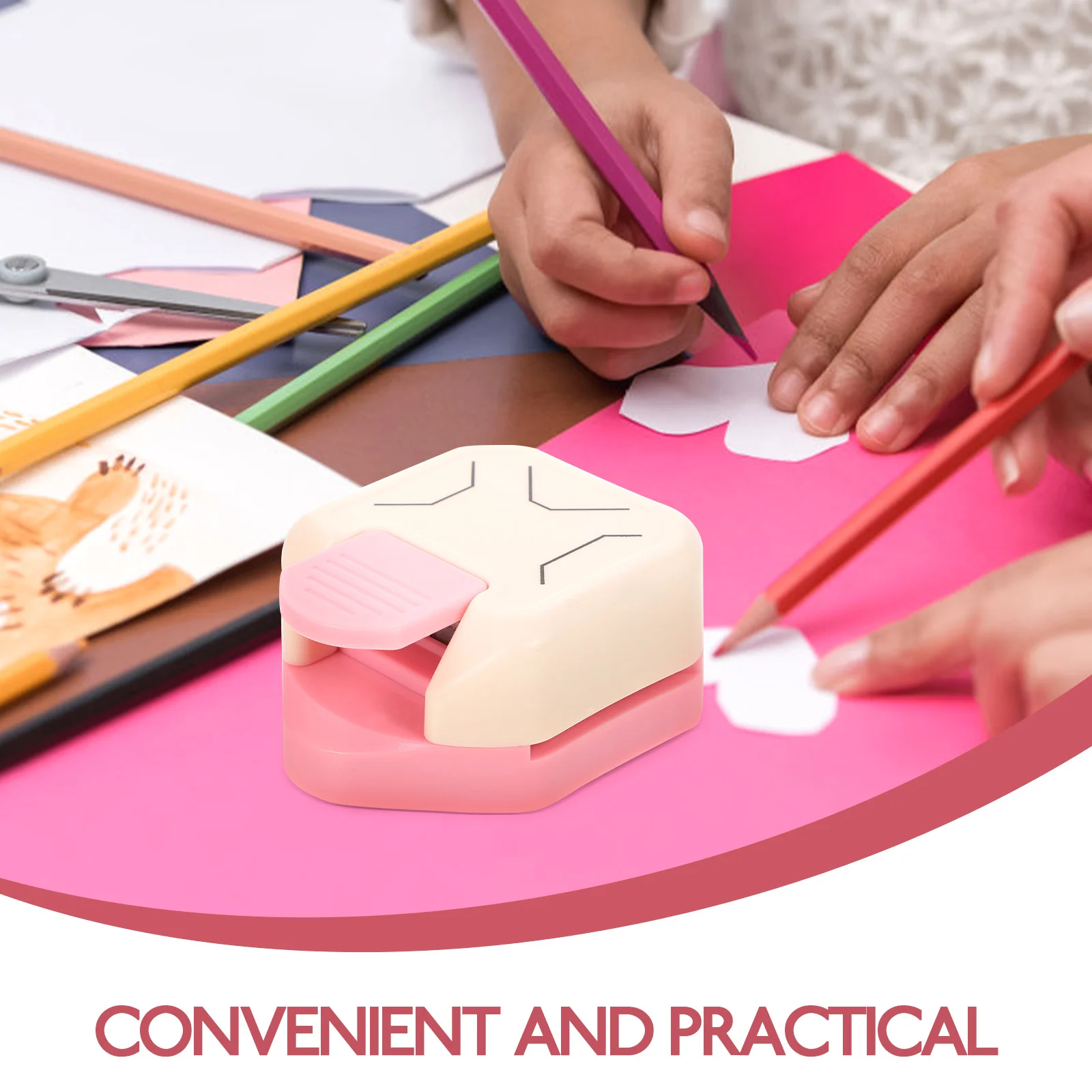 Perforatore Angolare 3-in-1 per Scrapbooking, Carta, Fai-da-Te, Taglierina Angolare Portatile per Scuola