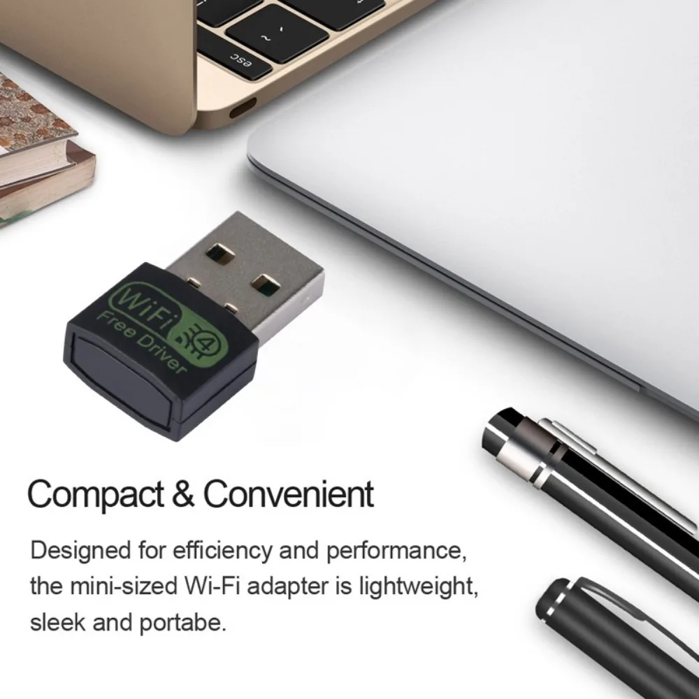 Grwibeou Wifi USB Adapter 150Mbps High Speed Wireless Dongle Free Drive Network Card USB 2.0 for Laptop PC/Laptop/Desktop