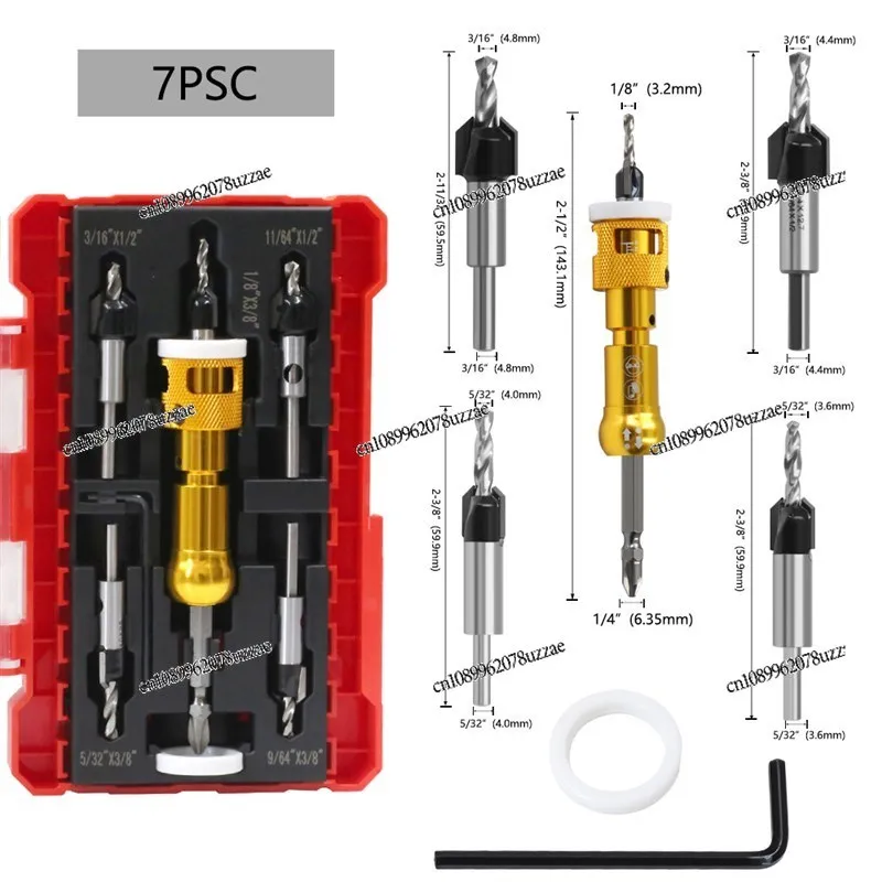 مثقاب غاطس مع المحدد النجارة خطوة الحفر فتح أداة اللكم تركيب المسمار العين غاطسة تفتق بت #5
