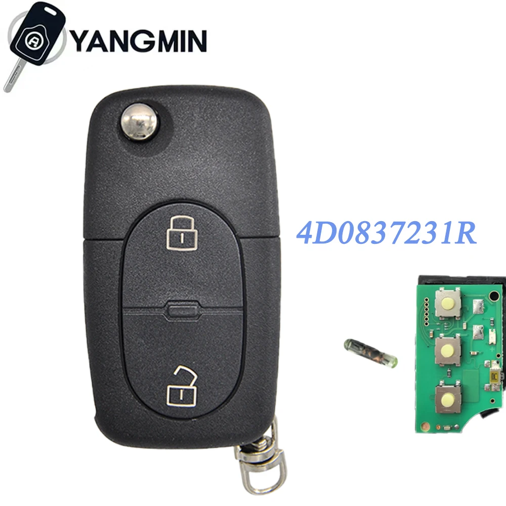 4D0837231 A K R 8Z0837231D 433 МГц 2 3-кнопочный чип ID48 Дистанционный ключ от автомобиля для Audi A3 A4 A6 A8 RS4 Quattro 1994-2004 автомобильный ключ