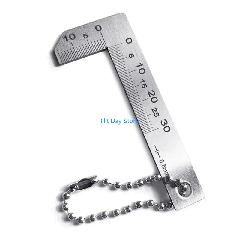 F92C Chamfering Ruler 0-30mm Graduation 0.5mm Accuracy 0.25mm for Glass Processing