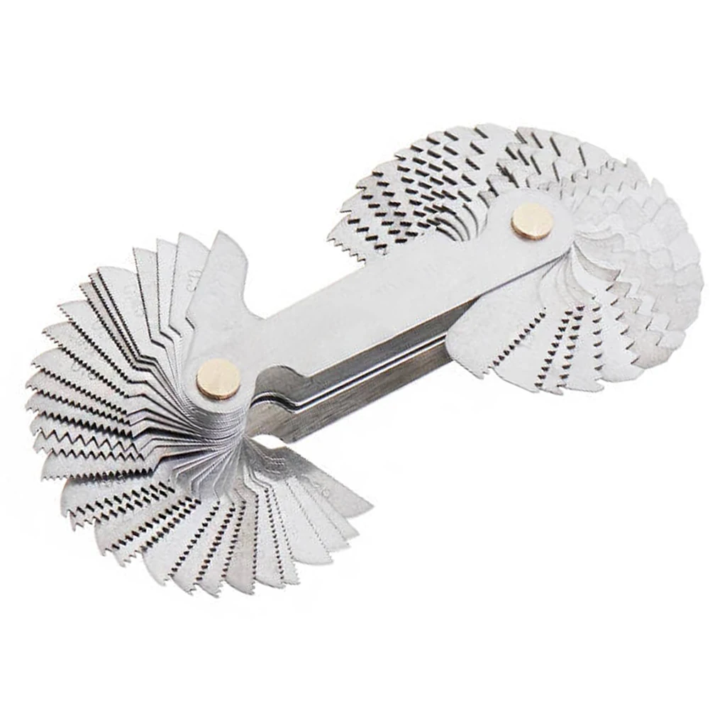 58PCS Thread Pitch Cutting Gauge Tool Set  Metric Inch Thread Plug Gauge Gear Tooth Screw Pitch Gauges Measuring Tool