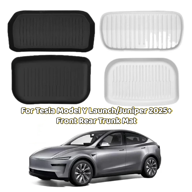 

Передние и задние коврики в багажник для Tesla Model Y Juniper 2025 TPE, нижняя накладка для хранения багажника, защитный чехол, поднос для багажника, противогрязевая накладка