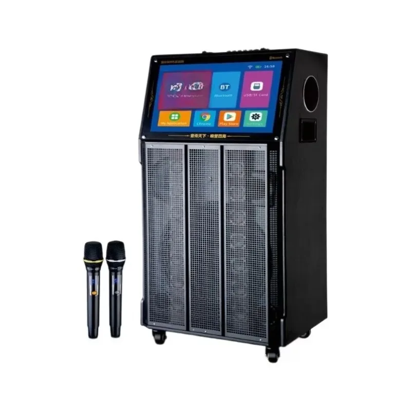 

K15 Baffle Avec Micro Sans Fil Bocina Con Pantalla Видео Караоке-машина с экраном Altavoz De Karaoke Con Pantallas