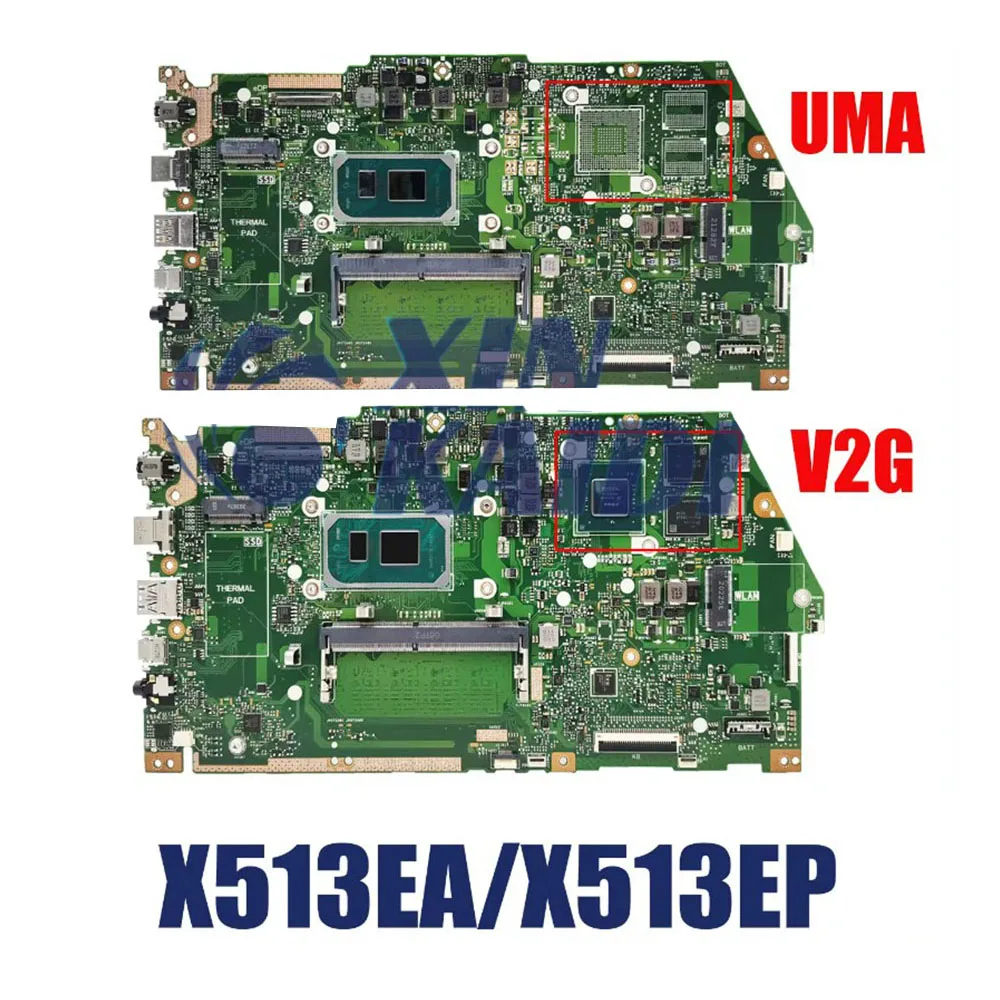 

Notebook Mainboard For ASUSX513EA X513EP X513EQ R513E K513E F513E A513E Laptop Motherboard CPU I3 I5 I7 10th 11th Gen 4G 8G RAM