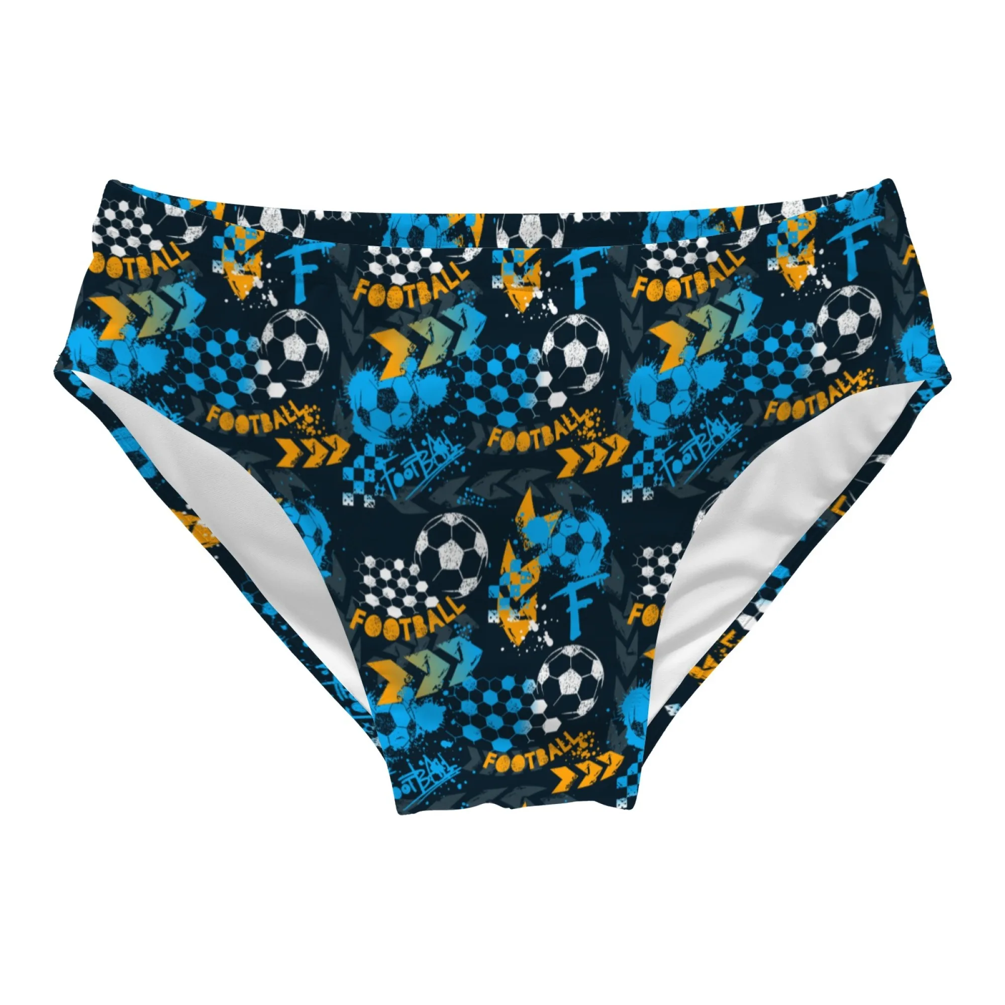 

Novelty Football Print Men's Swimming Trunks Sexy Men's Briefs Swimwear Lightweight Comfortable Men's Beach Bikini Surf Shorts