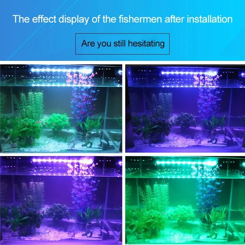 Aquarium Light LED Waterproof Fish Tank Clip Light USB Underwater Decor Lighting Submersible Lamp Plant Grow Lamp Aquatic Decor