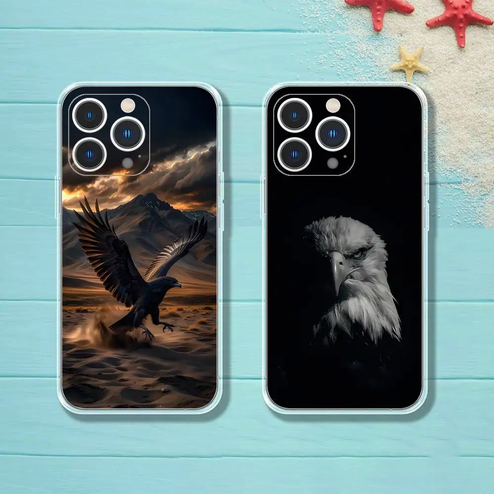 

Cool Animal Eagle Art Phone Case For iPhone 14,16,11,13,15,17,12,Air,Mini,Plus,Pro,Max,Plus,E Clear TPU Shell