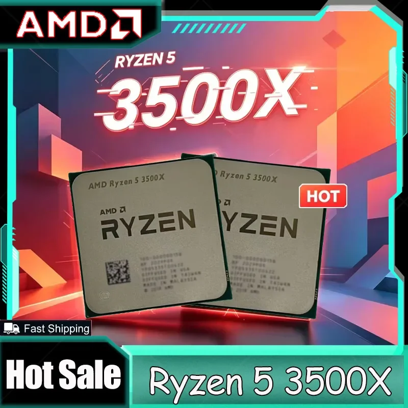Procesador AMD Ryzen 5 3500X de 3.6GHz, Seis Núcleos, Seis Hilos, 7nm, 65W, 32MB de Caché L3, Socket AM4, 100-000000158, Paquete a Granel