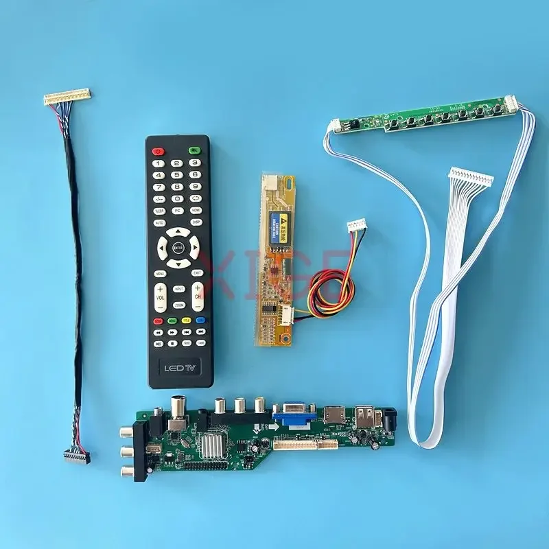 

For LP154WX2 LP154WX4 LP154WX5 LCD Driver Board 30Pin LVDS Kit DVB Digital Signal LCD Monitor 1CCFL 1280*800 IR+AV+USB+HDMI+VGA