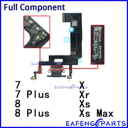 USB Port Charger Dock Connector Mic Cable for IPhone 7 8 Plus Xs Max X Xr Dock Charging Board Flex Module