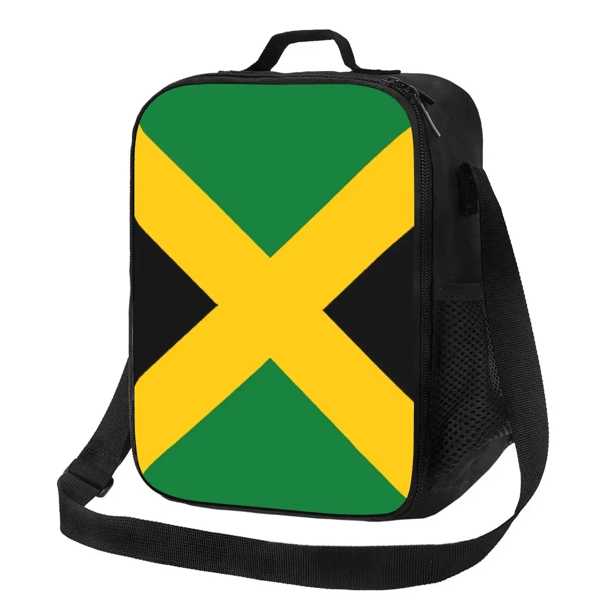 

Jamaican Flag Thermal Insulated Lunch Bags Women Patriotism Resuable Lunch Tote for Outdoor Camping Travel Bento Food Box