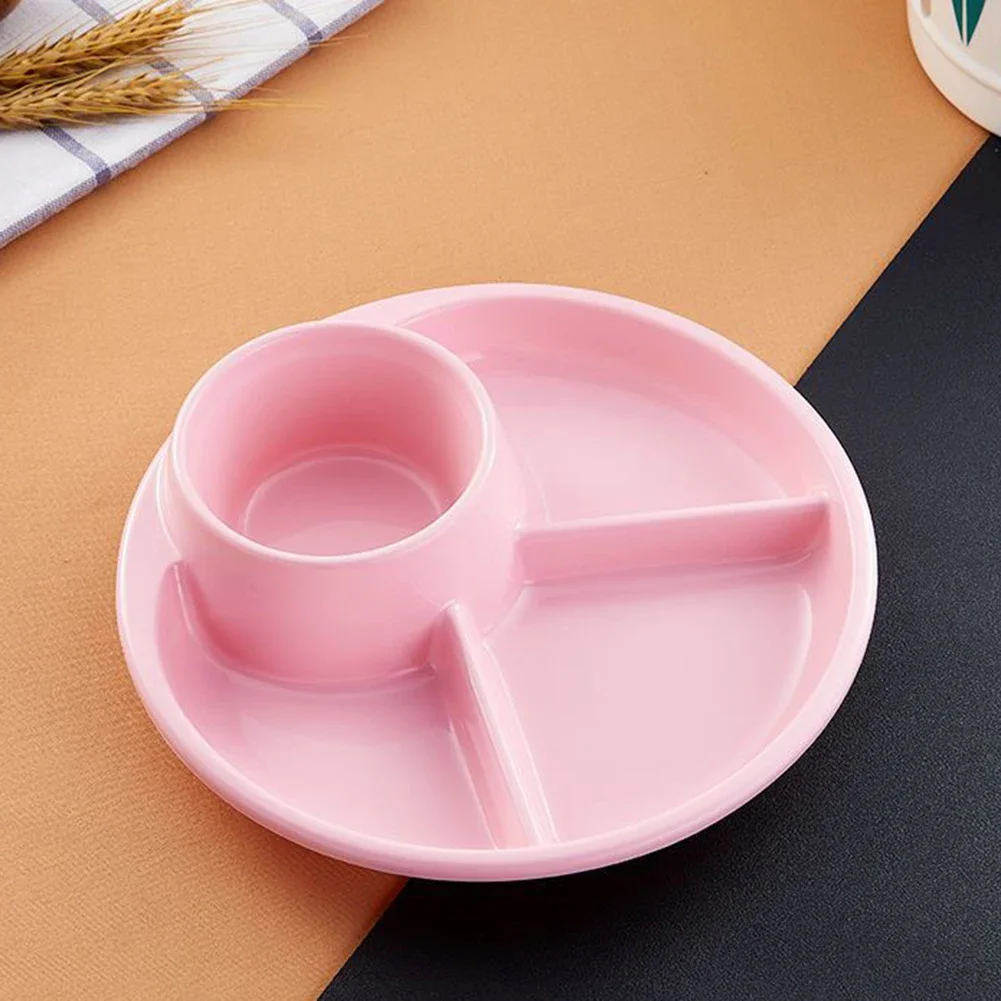 Breakfast Plate Dividing Plate Fat Loss Plate Separation Plastic Plate Slimming Meal Quantitative Plate Four Grids For Home