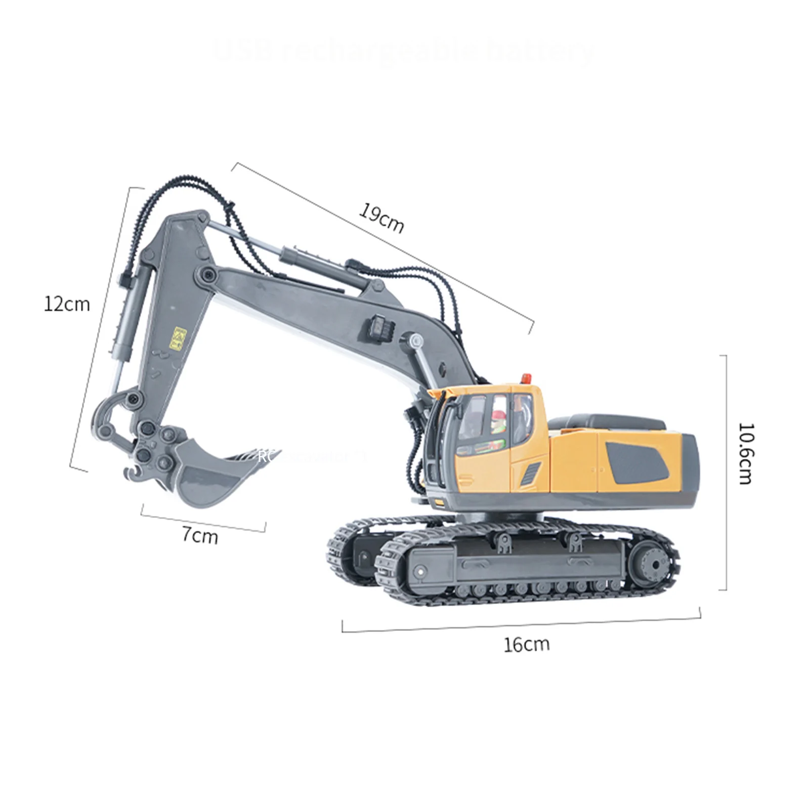 Rc Graafmachine 1/20 2.4Ghz 11ch Rc Bouwwagen Technische Voertuigen Educatief Speelgoed Voor Kinderen Met Lichte Muziek