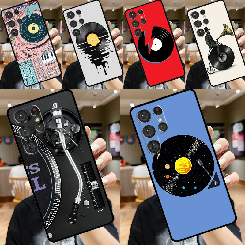 Vinyl Record Retro For Samsung Galaxy S24 S23 Ultra S22 S20 S21 FE S8 S9 S10 Note 10 Plus 20 Ultra Phone Case