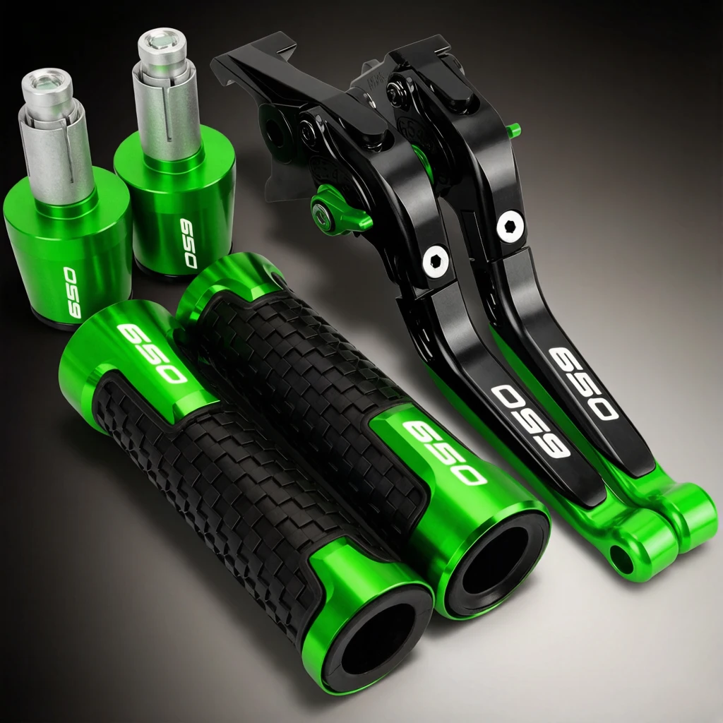 

For KAWASAKI NINJA650R 2017 2018 2019 2020 2021 2022 2023 Brake Clutch Levers 7/8"22MM Handlebar Grips Handle Bar Grip End Plugs
