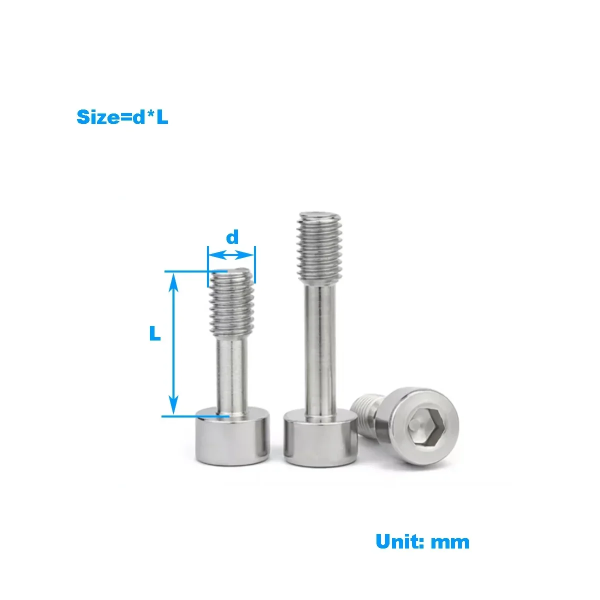 304 Stainless Steel Cylindrical Head Hexagonal Anti Loosening Screw / Locking Half Tooth Bolt M3M4M5M6M8