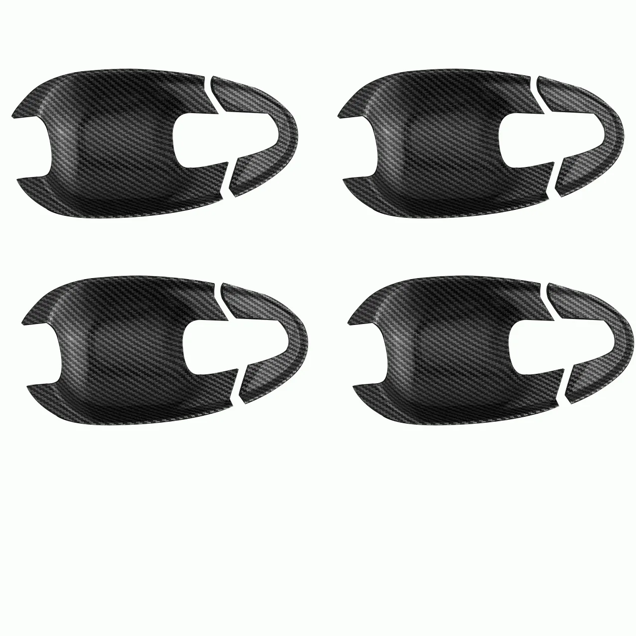 Carbon Fiber Door Handle Bowl Cover For 2010-2023 Toyota WISH ZGE20 ZGE22 ZGE25 Door Handle bowl Cover ABS Chrome