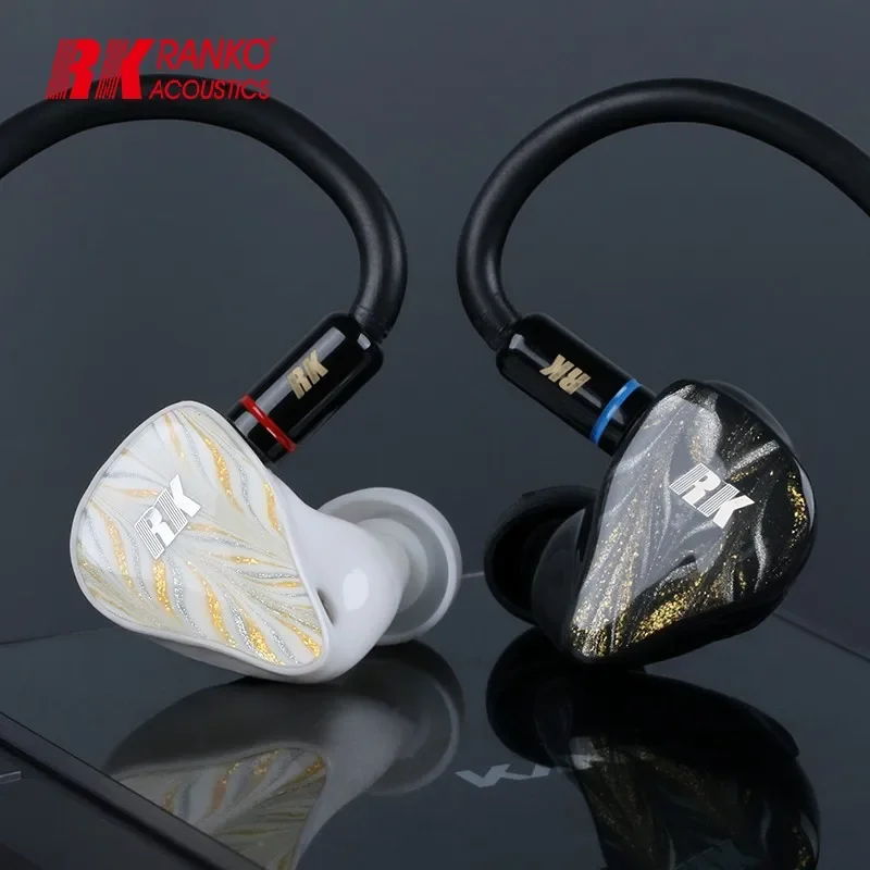 Ranko RIE-880 Wired HIFI Best In-ear IEM Earphone 9.2mm Dynamic Driver Full-Range OCC Monocrystalline Silver-plated Copper Cable