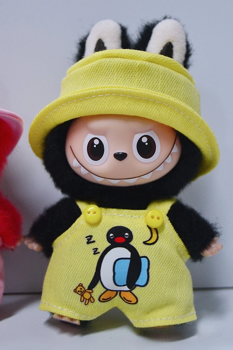 

Комбинезон, одежда для 4.0 Labubu The Monsters, булавка для Love Series, наряд для куклы, детали рыбацкой шляпы