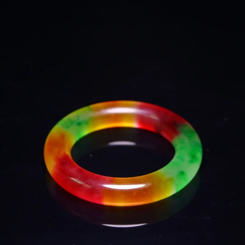 

Certified Natural A Burmese Ice multicolour Jade jadeite Bracelets bangle 63MM