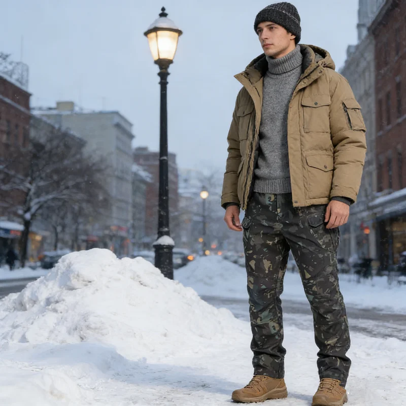 

2025 5XL 6XL Winter Tactical Cargo Pants Men's Fleece Lined Waterproof Shark Skin Soft Shell IX7 Multi Pocket Training Pants