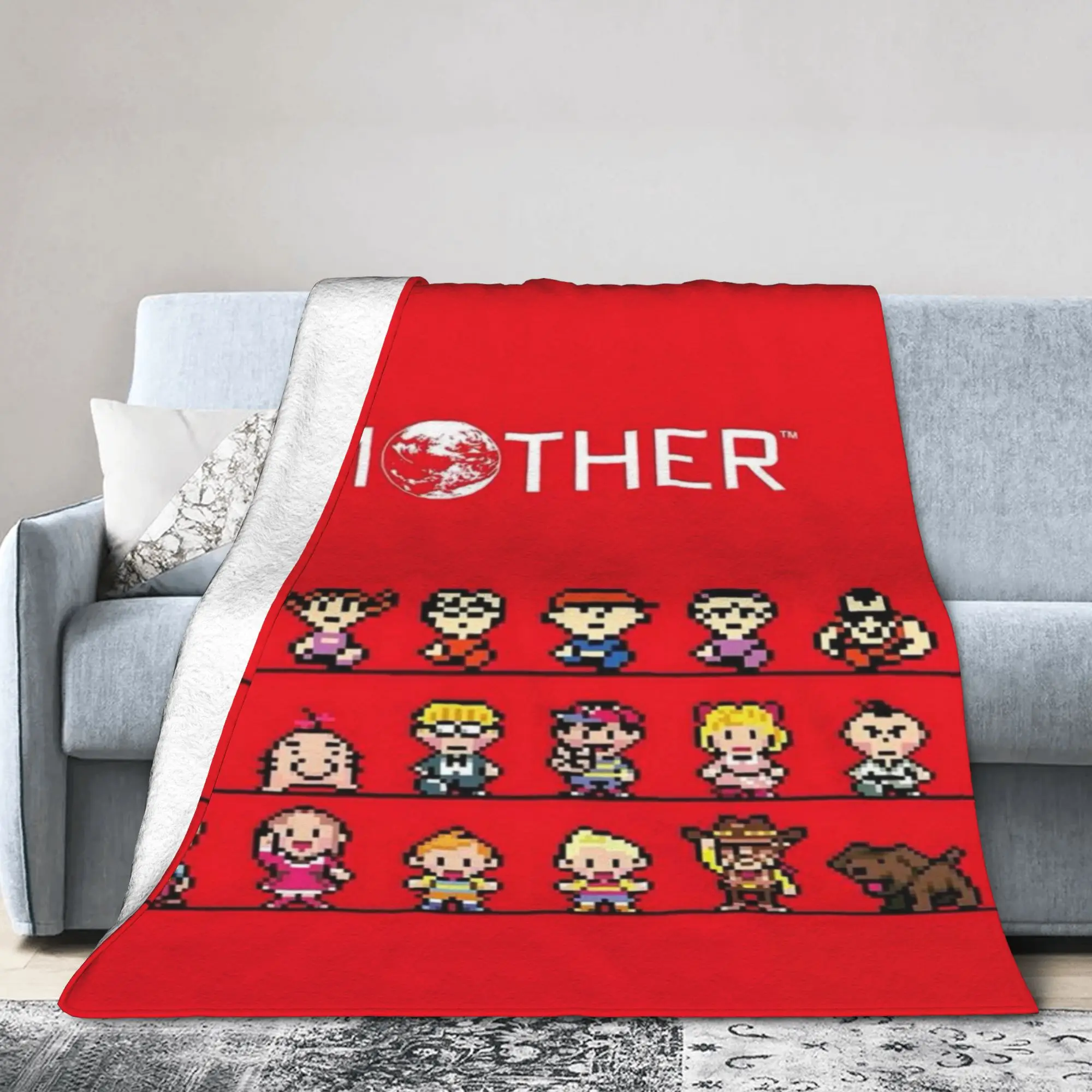 Earthbound Mega Sprite Sheet Blankets Soft Fleece Cute Present  Throw Blankets Bedding Throws