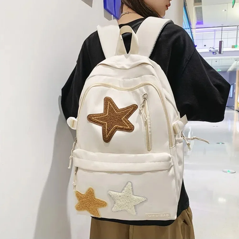 Fashion Large-capacity Students Backpacks Star Pattern Waterproof Travel Backpack Wear Resistant Shoulders Backpack Students