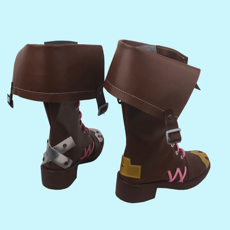 Jeu Jinx Cosplay chaussures bottes hautes talons pour femmes hommes jeu de rôle Halloween carnaval fête accessoires