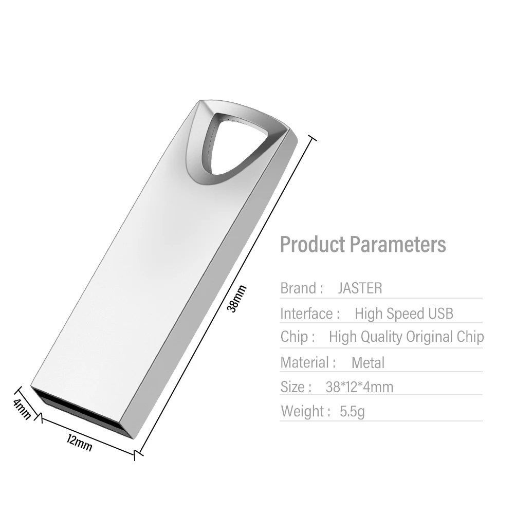 แฟลชไดรฟ์ USB โลหะความเร็วสูง 1GB 2GB 4GB 8GB 16GB 32GB 64GB