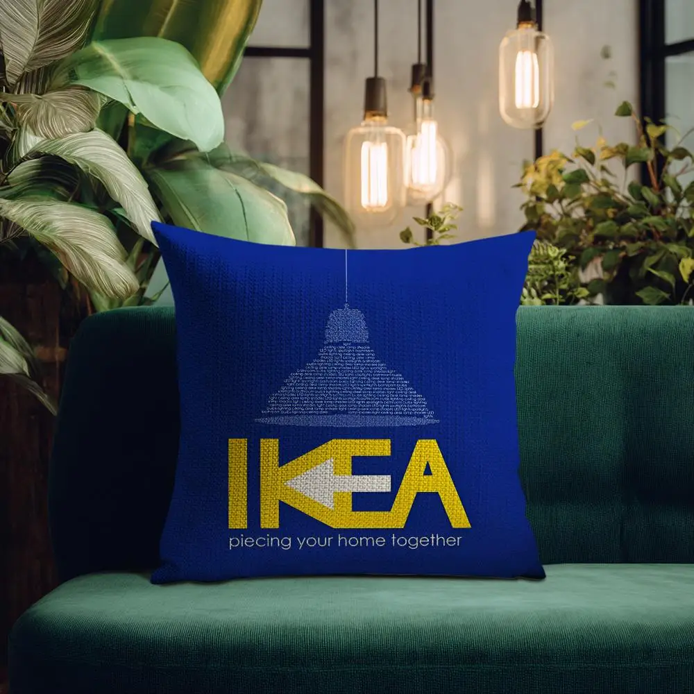 غطاء وسادة I-IKEA من Urban Fashion مصنوع من قماش الكتان الطبيعي والطباعة العضوية على الوجهين ومسامي مثالي للديكور المنزلي