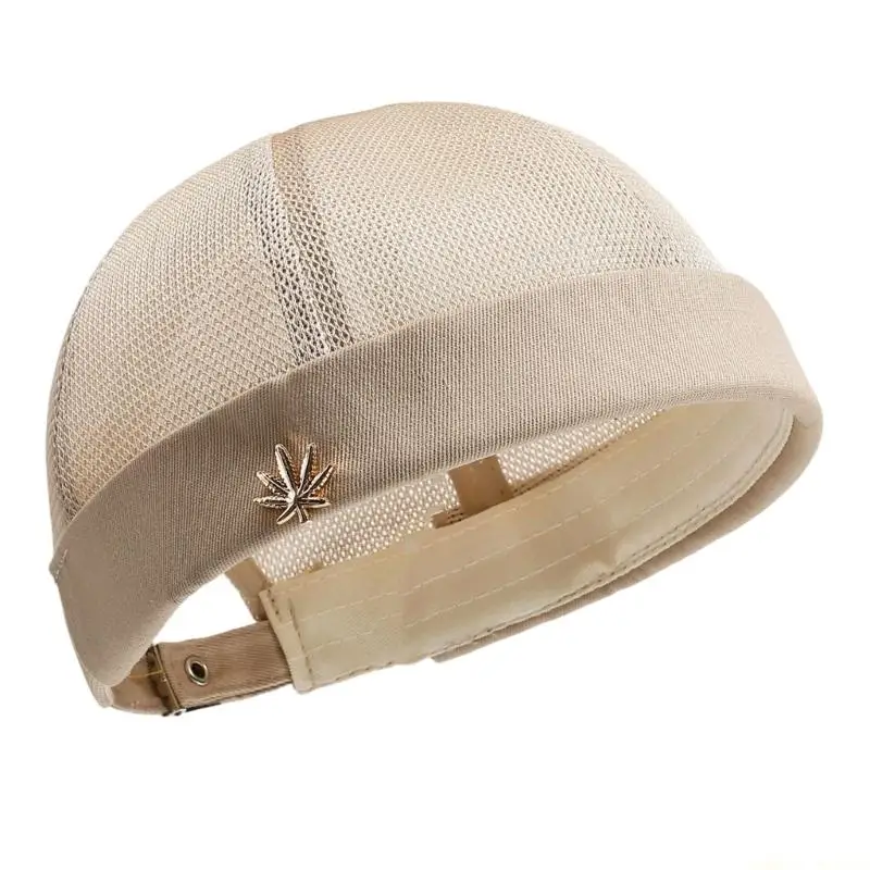 31BF Warm Weather Brimless Mesh Skull Cap with Adjustable Back Strap for Casual Daily Styling and Travel for Summer Wear