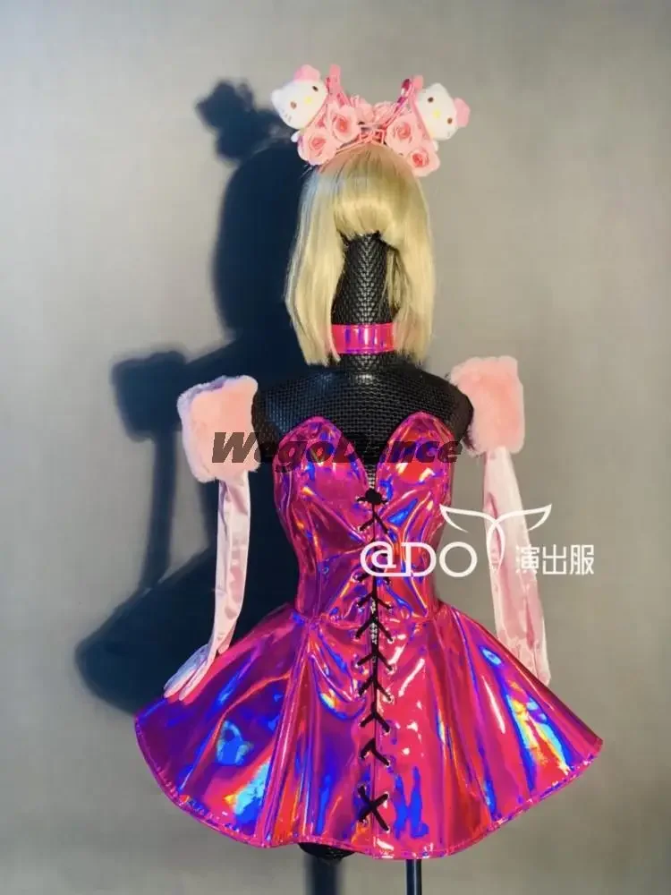 New Bar Nightclubs Red Mirror Laser GOGO Costumes Suit Women Musical Festival Clothing Stage Rave Outfit Festival Party Show Set