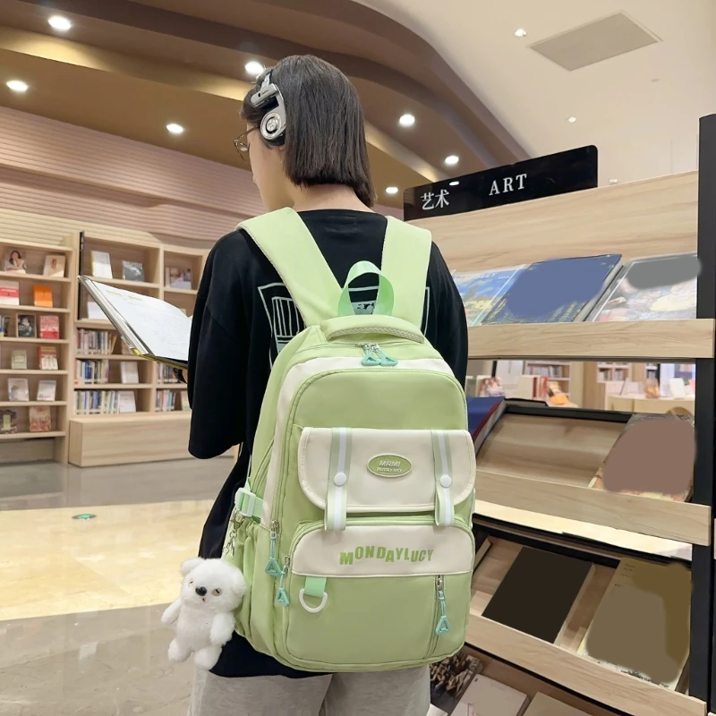 Ransel Sekolah Praktis untuk Remaja Daypack Kapasitas Besar Ransel Laptop Fungsional Daypack Kasual