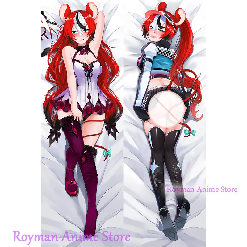 

Двусторонняя наволочка Dakimakura Hakos Baelz VTuber с аниме принтом в натуральную величину, украшение на Хэллоуин и Рождество