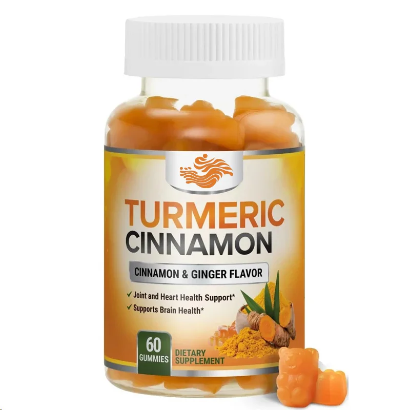 Curcumin Contains 60 Soft Candies Of Cinnamon And Ginger, With 95% Curcumin And Black Pepper For Healthy Joint Absorption