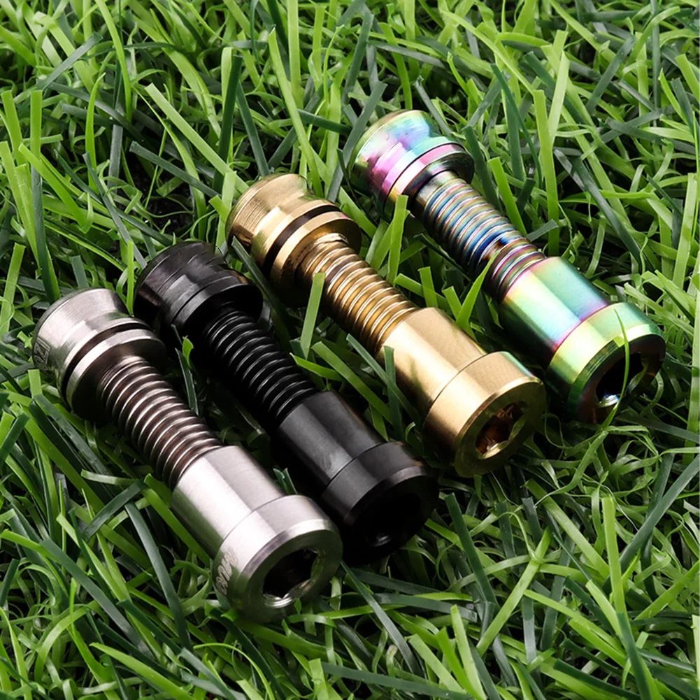 2PCS Bicycle Stem Bicycle Nut Titanium Alloy Stems Bolts M5x17mm M5x19mm For MTB Road BMX Folding Bike Screw Accessories