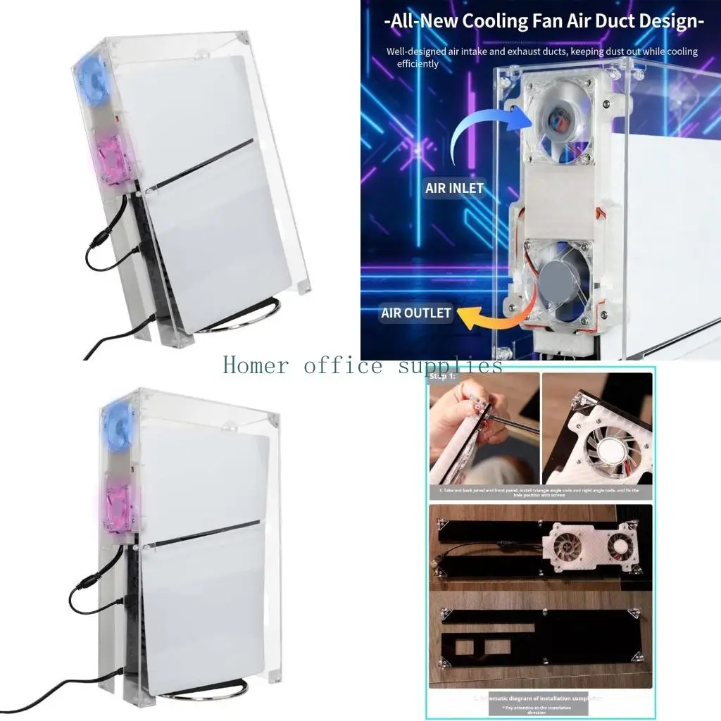K43B Clear Acrylic Cover Protective Case For Slim Heat Dissipation Display Case Scratch Resistant Housing